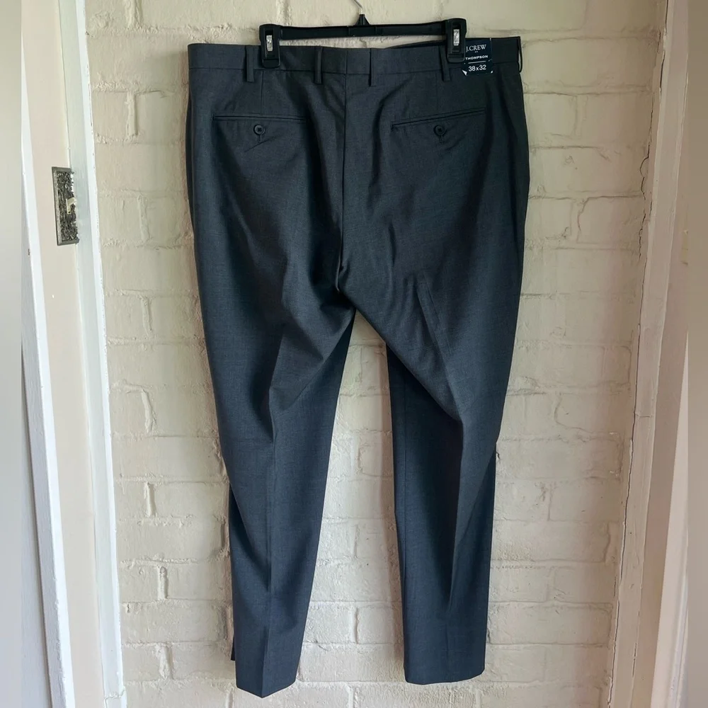 J.Crew men’s Thompson gray dress pants slacks size 38 x 32 NWT